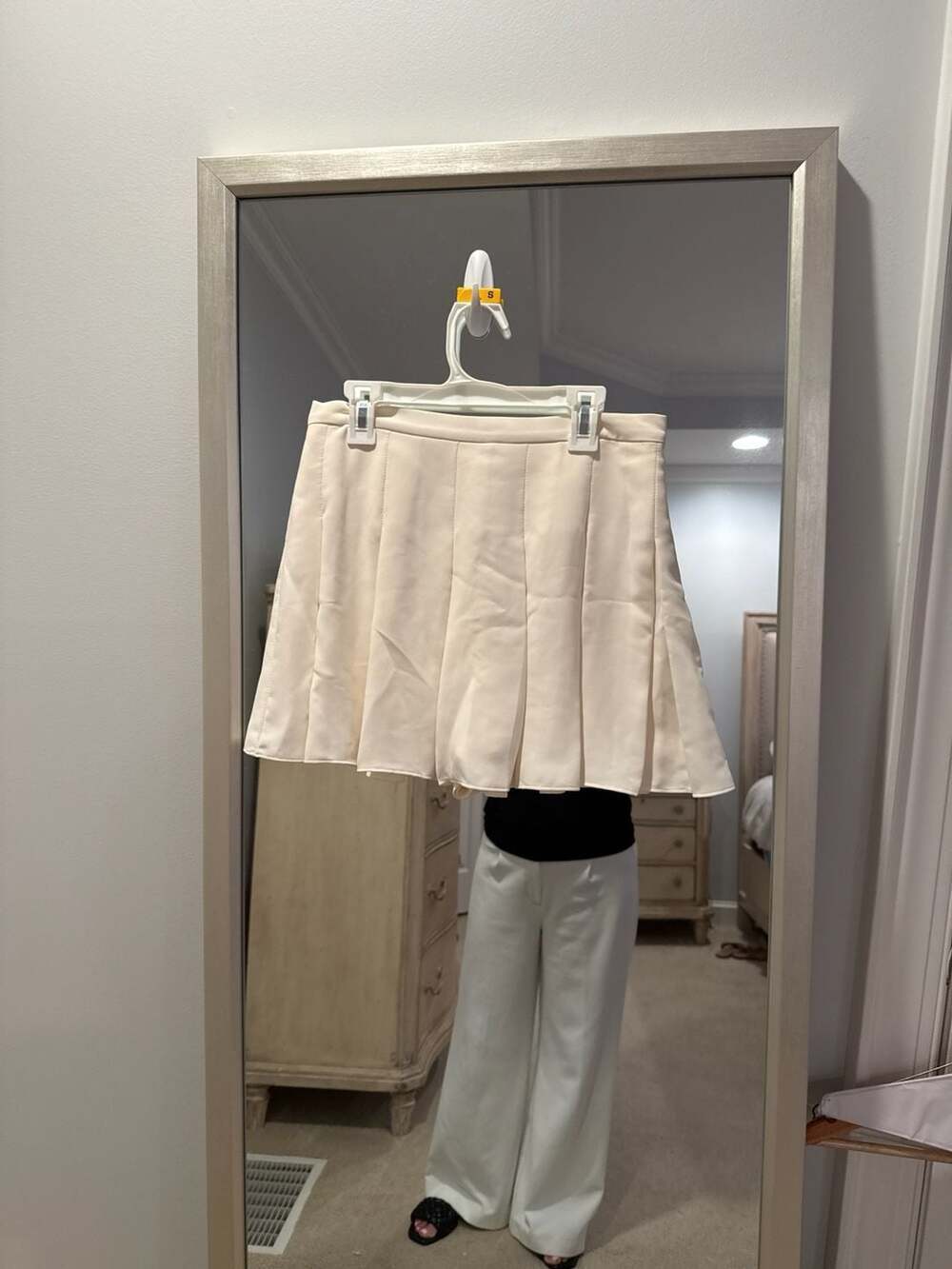 Amanda Uprichard Dixon Pleated Skort in Ivory, Size S